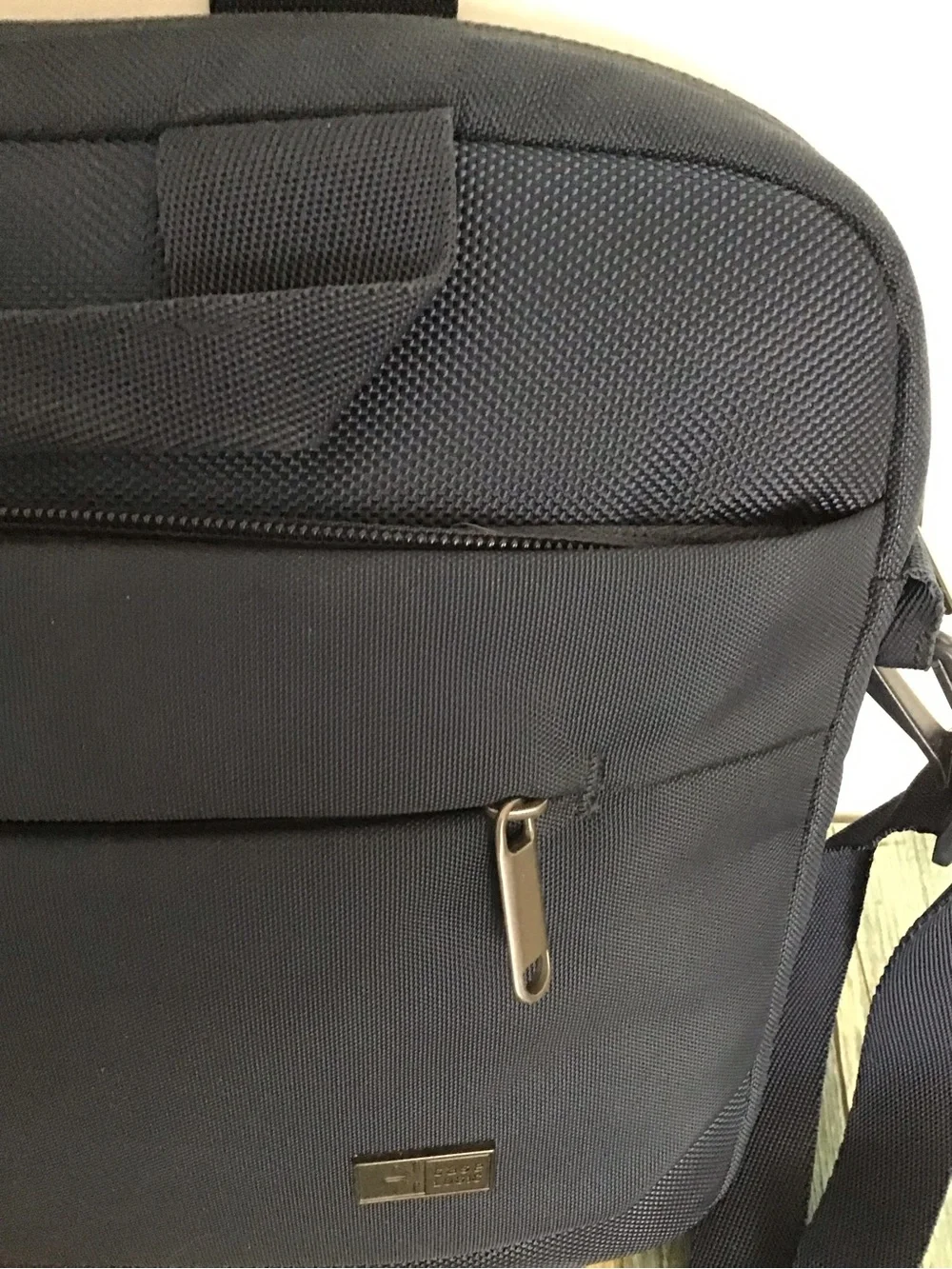 Navy Laptop Messenger Bag with Padded Strap